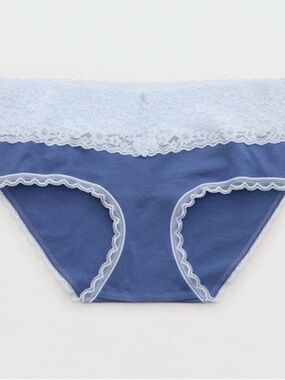 NWT Aerie Superchill Vintage Lace Cotton Boybrief Panty